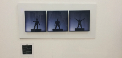 L’opera “Solitudine” in mostra al Palazzo della Permanente a Milano.