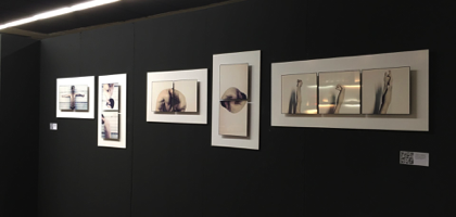 L’installazione “Capendo Adamo” di Nicola Bertoglio presso lo stand 8 del Centro espositivo Lariofiere di Erba.