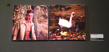 Foto su tela esposte presso il Palazzo dei Priori a Colle Val D’Elsa (SI)